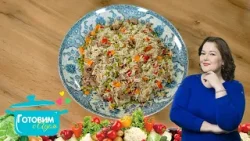 Рис с фаршем – быстрый плов на сковороде | готовим с Адель