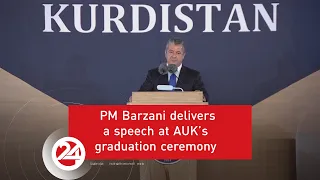 PM Barzani delivers a speech at AUK’s graduation ceremony