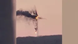 Wind turbine catches fire in Wayne County