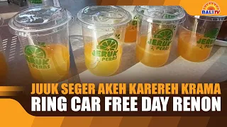 FRESH ORANGE JUICE A HIT WITH CROWDS AT RENON CAR FREE DAY