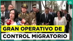 Ministra Steinert encabeza operativo de control migratorio en la Vega Central
