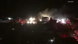Crews battle blaze in Minersville