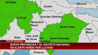 COE places nine provinces and the National District on green alert due to rain