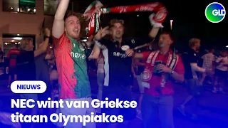 Supporters vieren feest na overwinning NEC
