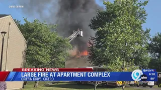 Firefighters dealing with large fire at Cicero apartment complex