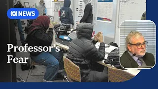 Jewish physics professor describes his fear at finding 20 masked protesters in his office | ABC NEWS