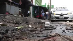 Flood damage in Santa Ana