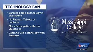 At Mississippi Christian University, hand-written notes replace devices as students ask more ques...