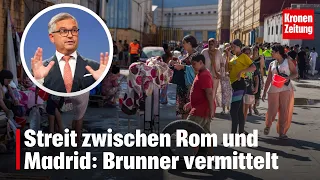 Tension Between Rome and Madrid: Brunner Mediates | krone.tv NEWS