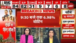 Maharashtra BMC Polls 2026: Voting की रफ्तार सुस्त... BMC में सुबह 9:30 बजे तक सिर्फ 6.98% मतदान Maharashtra BMC Polls 2026: Voting की रफ्तार सुस्त... BMC में सुबह 9:30 बजे तक सिर्फ 6.98% मतदान