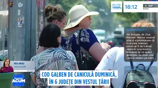 Cod galben de caniculă duminică, în 6 județe din vestul țării