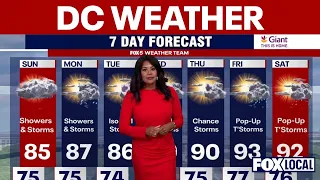 DC forecast: Rain comes Sunday, storm chances increase through week