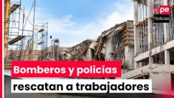 Huancayo: Firefighters and police rescue four workers after roof collapse