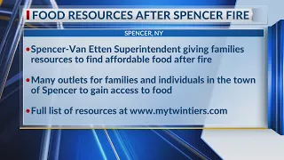 Spencer-Van Etten Superintendent announces food resources after fire