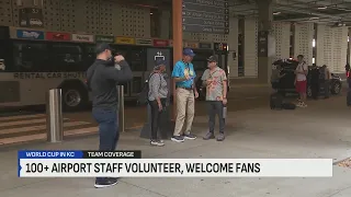 More than 100 airport employees volunteer to welcome World Cup fans