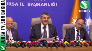 Milli Eğitim Bakanı Yusuf Tekin'den Açıklamalar 17 Haziran Bursa
