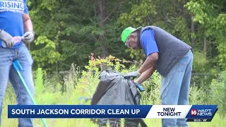 Volunteers, city leaders clean up South Jackson corridor during second 'Clean Up Day'