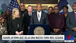 Eric Adams afirma que deja una Nueva York más segura
