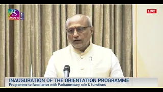 Chairman Rajya Sabha's Address | Orientation Programme of newly elected RS members | 25 July 2026