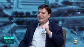Maurício Coelho participates in a question-and-answer session on Jornal do Meio-Dia this Wednesday.