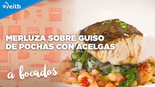 A BITE AT A TIME: Hake over a stew of white beans with Swiss chard