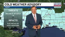 Cold blast moves in, then temperatures will moderate later in the week