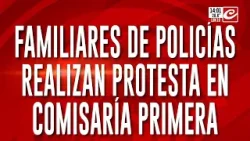 Familiares de policías realizan protesta en comisaría primera de Mar del Plata