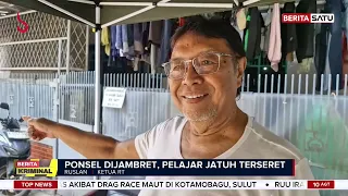 Gunakan Ponsel di Jalan, Pelajar Dijambret dan Terseret #beritasatu