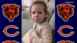 Adorable baby refuses nap to watch Chicago Bears game