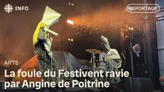 Angine de Poitrine debuts their new drum kit at Festivent in Lévis