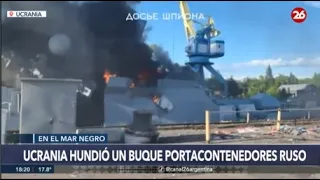 🚨 BLACK SEA | Ukraine sank a Russian-owned container ship