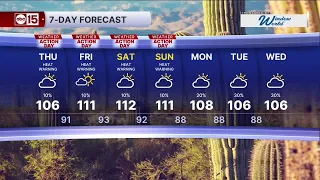 Morning haze, then more extreme heat in the Valley