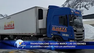 Safe Transit standards drive the opening and closing decisions for the Los Libertadores pass