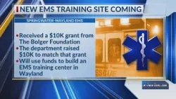 Служба скорой медицинской помощи Спрингвотер-Уэйленд получит грант на строительство учебного центра.