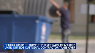 Chicago-area school district temporary cleanup measures after custodial layoffs prompts concerns