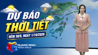 Weather forecast for the night of September 30th and the day of October 1st, 2026