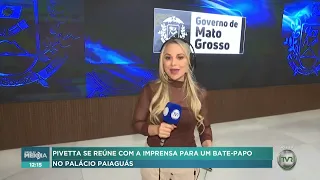 Pivetta meets with the press for a chat at Paiaguás Palace