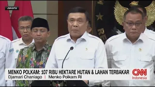 Menko Polkam: 107 Ribu Hektare Hutan & Lahan Terbakar