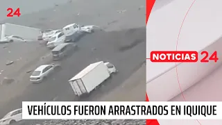 Even trucks: Vehicles swept away by flash flood in Iquique