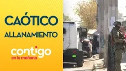 TIRARON PIEDRAS E INSULTOS: El caótico allanamiento en Puente Alto - Contigo en la Mañana