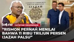 Rismon Hengkang dari Kubu Roy CS, Pengacara: Penghianatan Dalam Perjuangan | Catatan Demokrasi tvOne