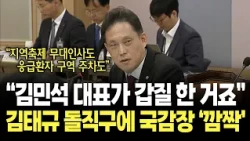 "김민석 대표가 갑질 한 거죠" 김태규 돌직구에 국감장 술렁 / 2026년 법사위 국정감사 - 대구고등법원 등