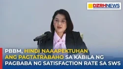 PBBM, hindi naaapektuhan ang pagtatrabaho sa kabila ng pagbaba ng satisfaction rate sa SWS