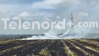 Incendio en finca de arroz provoca gran humareda en Los Rieles de SFM