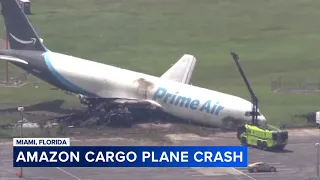 VIDEO: Pilot seen jumping from cargo plane after crash at Miami airport