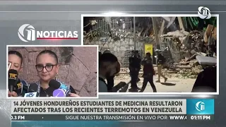 Honduran students evacuated and receiving support following earthquakes in Venezuela.
