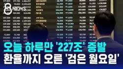 오늘 하루만 '227조' 증발…환율까지 오른 '검은 월요일' / SBS 8뉴스