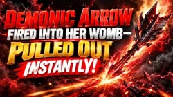 DEMONIC ARROW PROJECTED INTO HER WOMB—INSTANTLY PULLED OUT