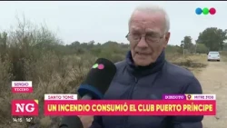 Un voraz incendio se desató el sábado en inmediaciones del club Puerto Príncipe