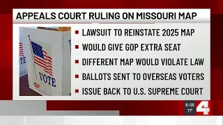 Appeals court favors Trump-backed Missouri congressional map, but Supreme Court will have final s...
